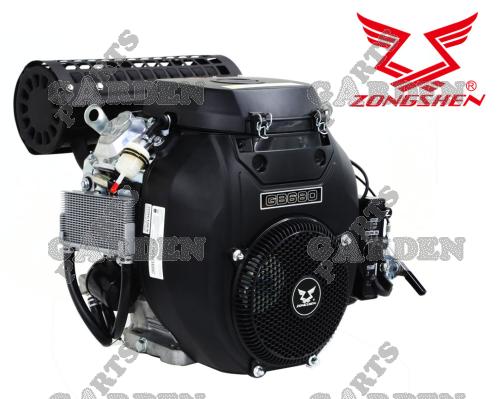 * MOTOR ZONGSHEN GB680 680cc 22 TWIN ax orizontal 25,4mm (fără posibilitatea de reduceri suplimentare) 